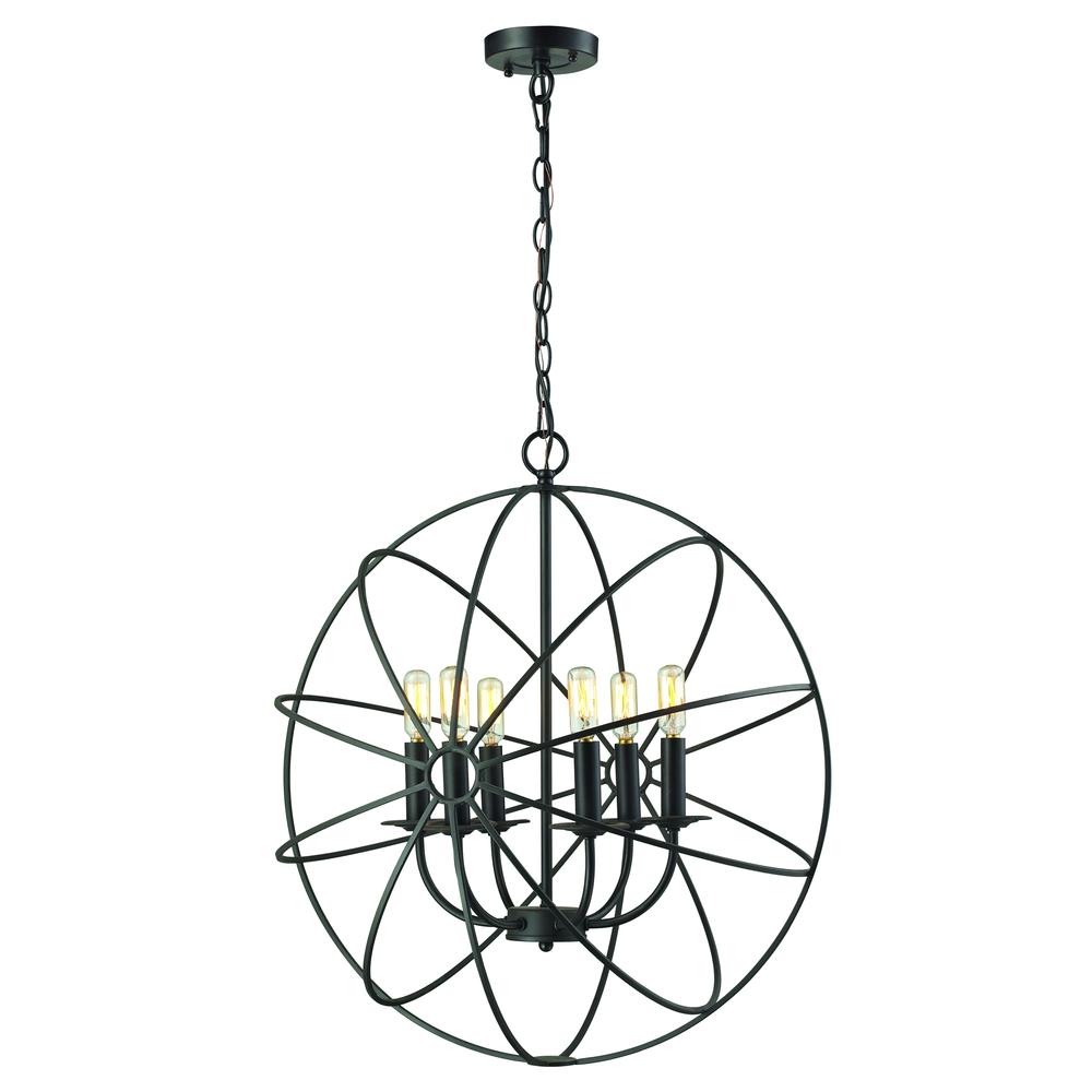Yardley 6 Light Chandelier In Oil Rubbed Bronze. Picture 1