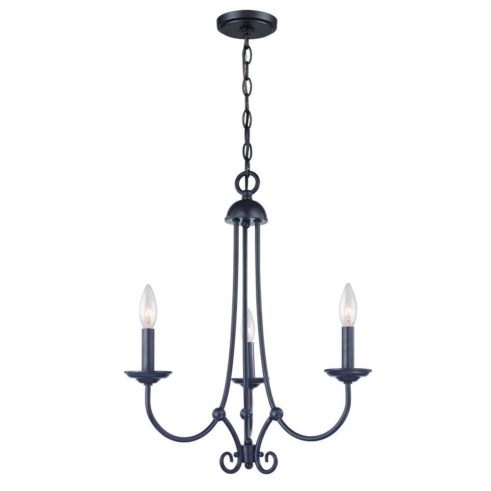 Williamsport 3 Light Chandelier  In Oil Rubbed Bronze. The main picture.