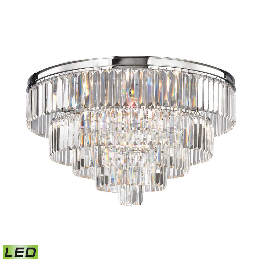 Palacial 6 Light LED Chandelier In Polished Chrome. Picture 1