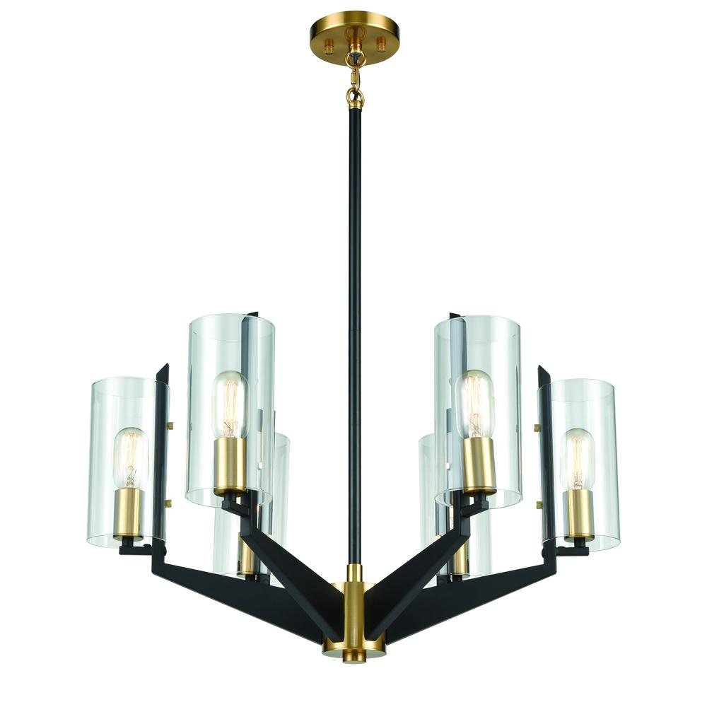 Blakeslee 26'' Wide 6-Light Chandelier - Matte Black. The main picture.