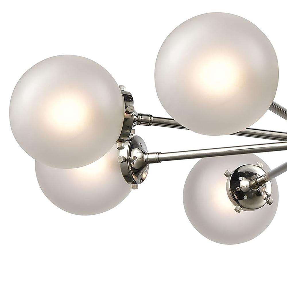 Boudreaux 36'' Wide 8-Light Chandelier - Polished Nickel. Picture 3