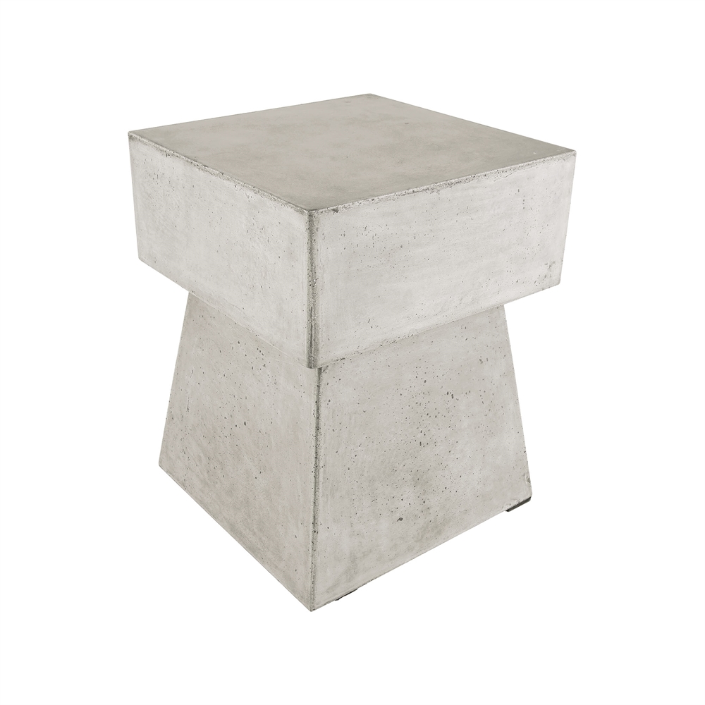 Mushroom Waxed Concrete Stool. Picture 1