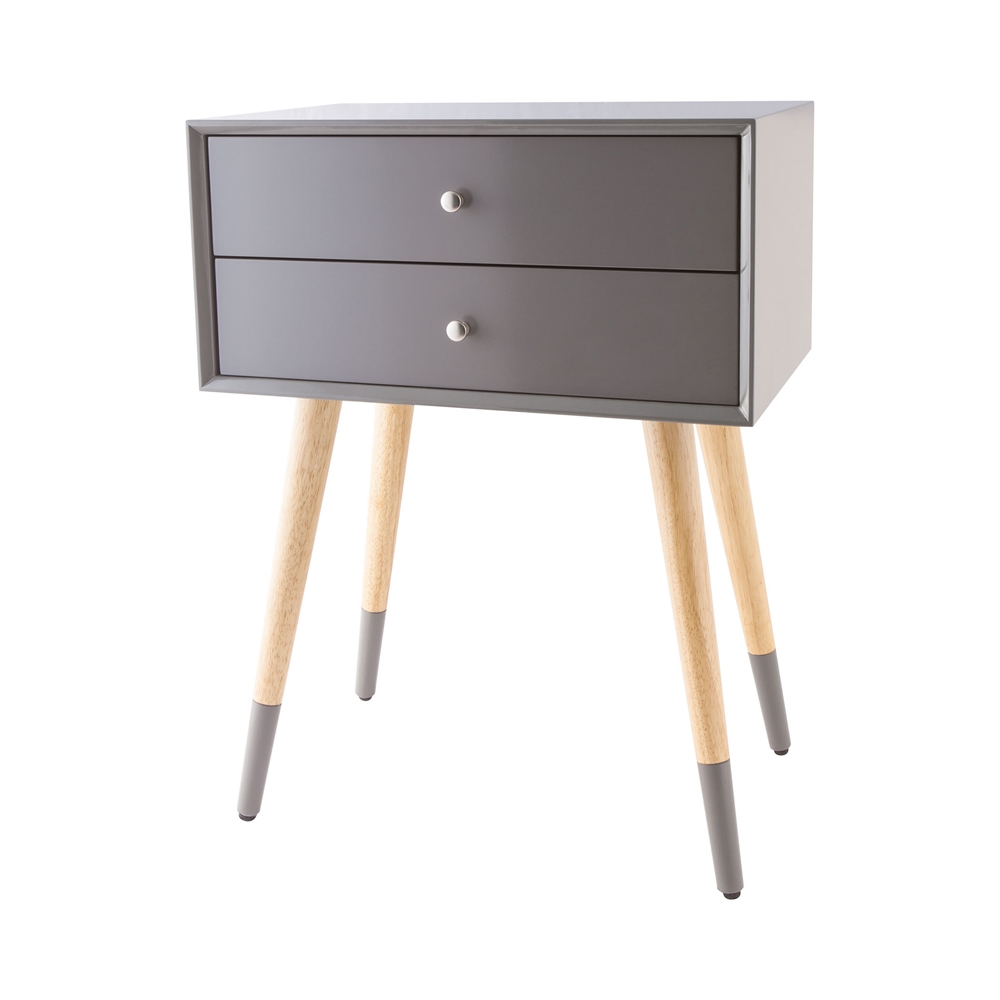 Googie Accent Table In Cool Grey. Picture 1