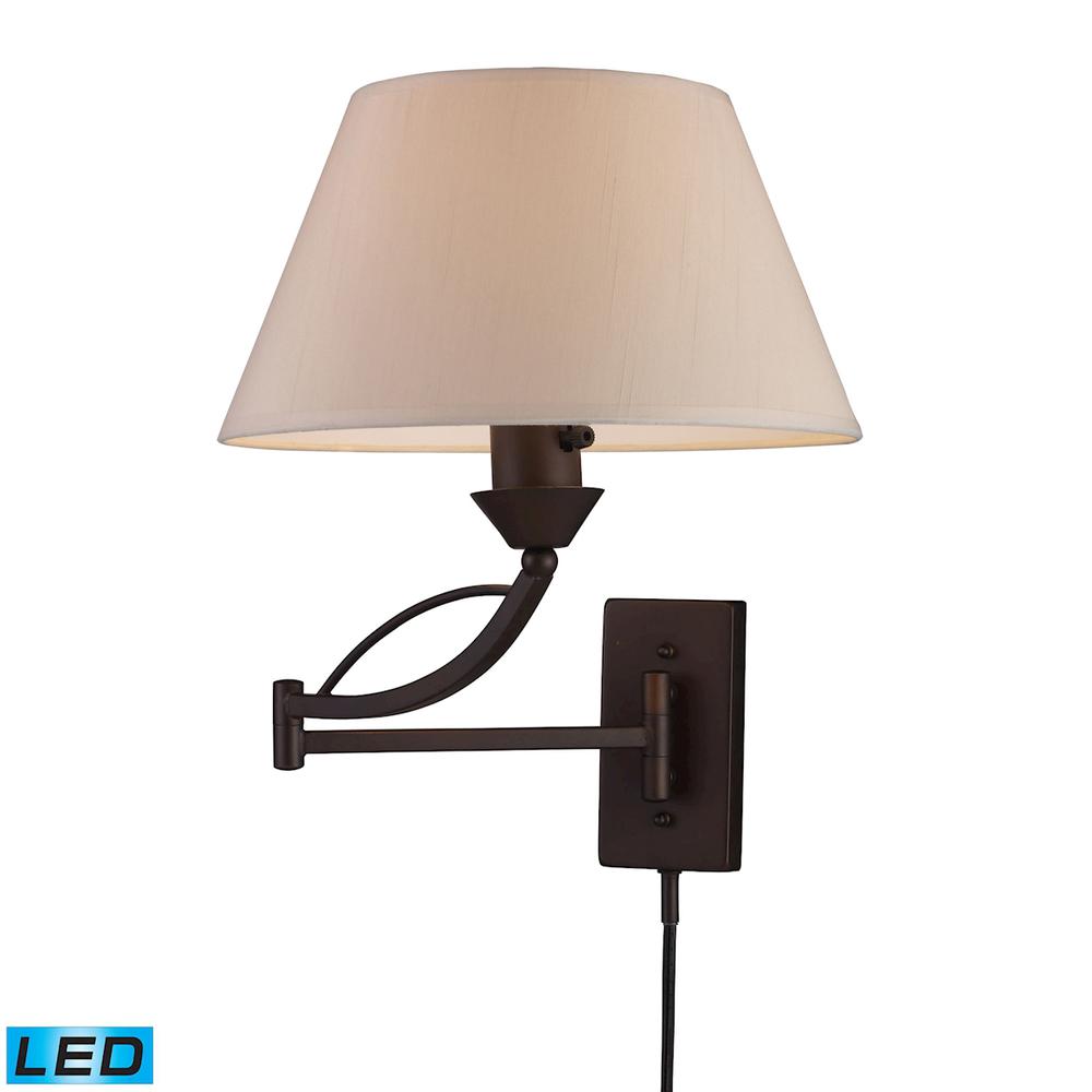 Elysburg 1 Light LED Swingarm Sconce In Aged Bronze. The main picture.