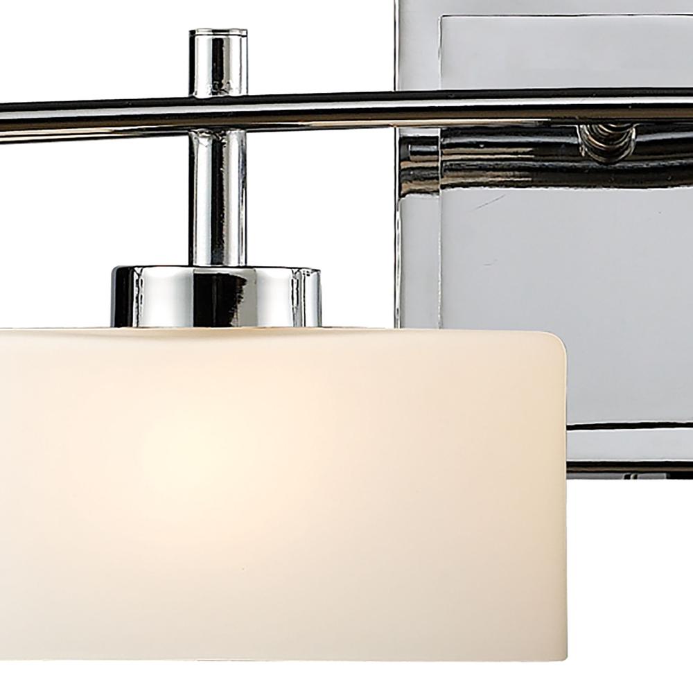 Eastbrook 4 Light Vanity In Polished Chrome And Opal White Glass. Picture 2