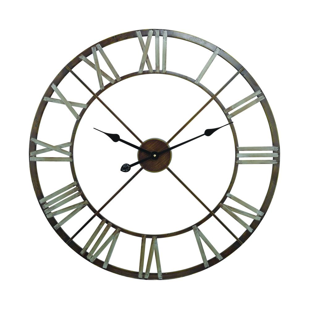Open Center Iron Wall Clock. Picture 1