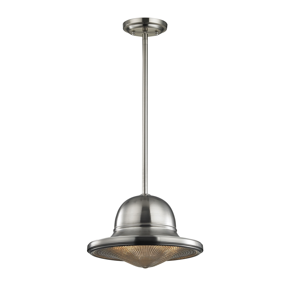 Urbano 1 Light Pendant In Brushed Nickel. Picture 1