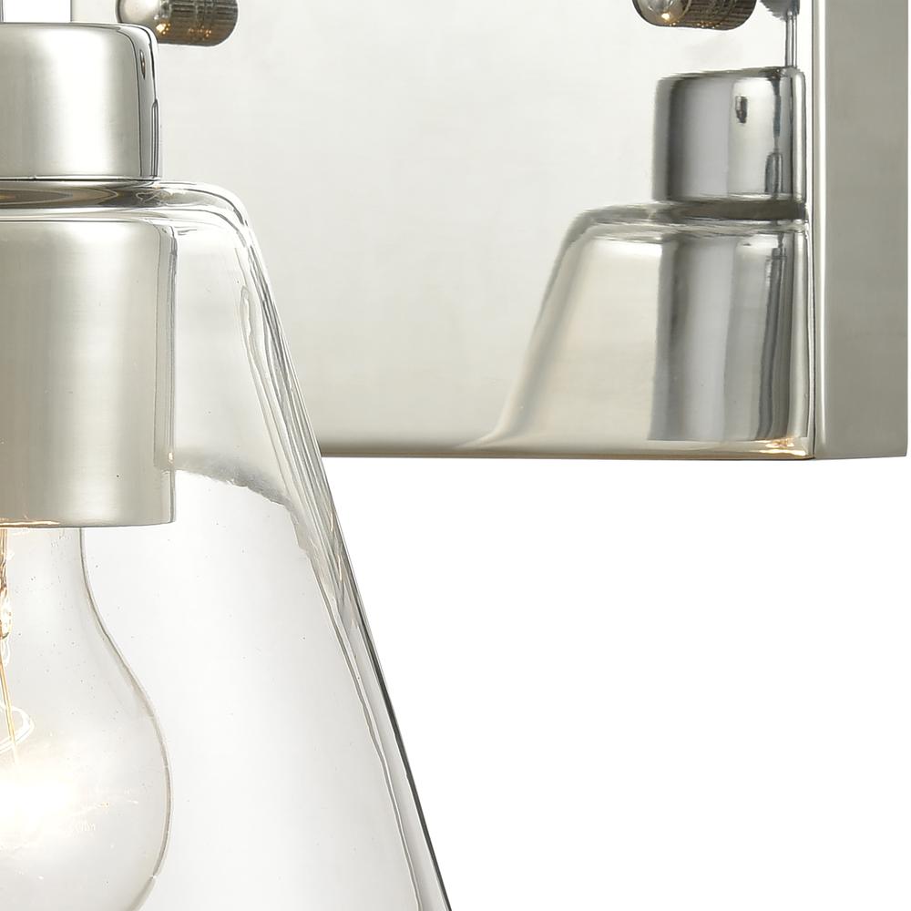 East Point 1-Light Vanity Light in Polished Chrome with Clear Glass. Picture 4