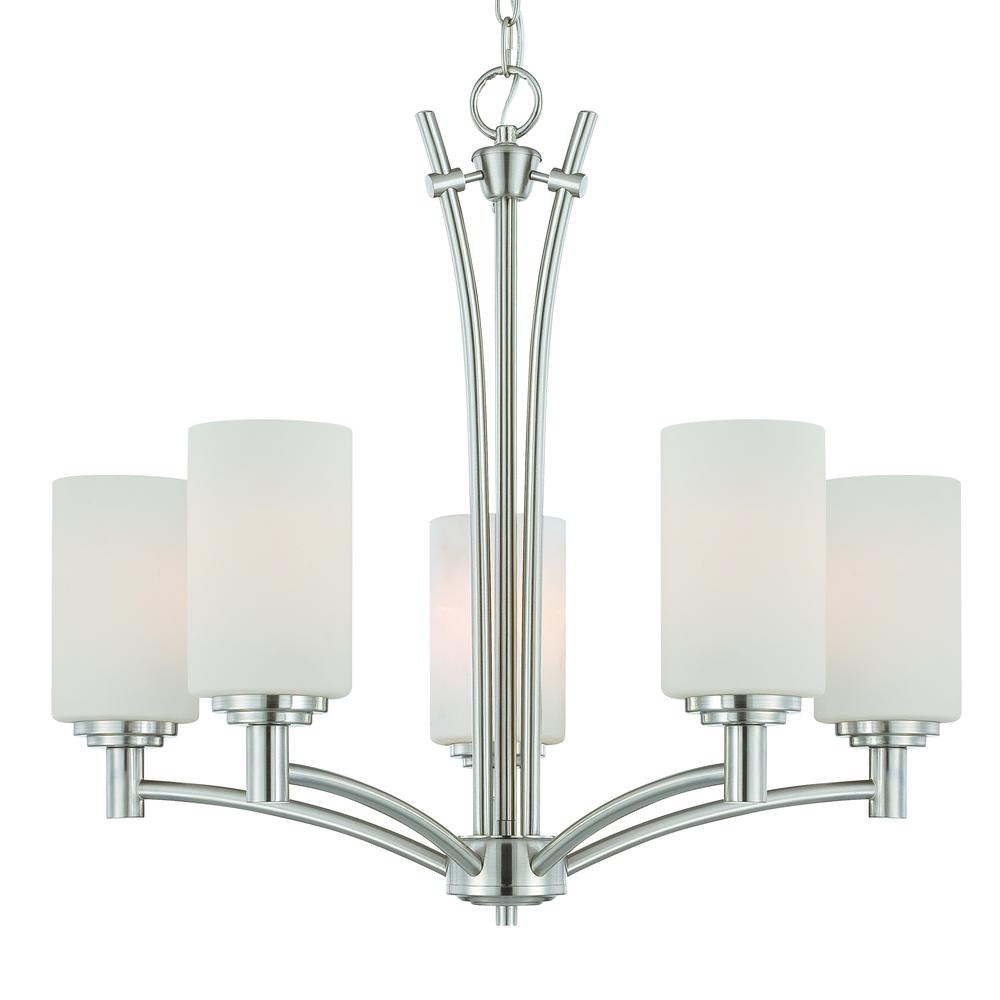 Pittman 24'' Wide 5-Light Chandelier - Brushed Nickel. Picture 3