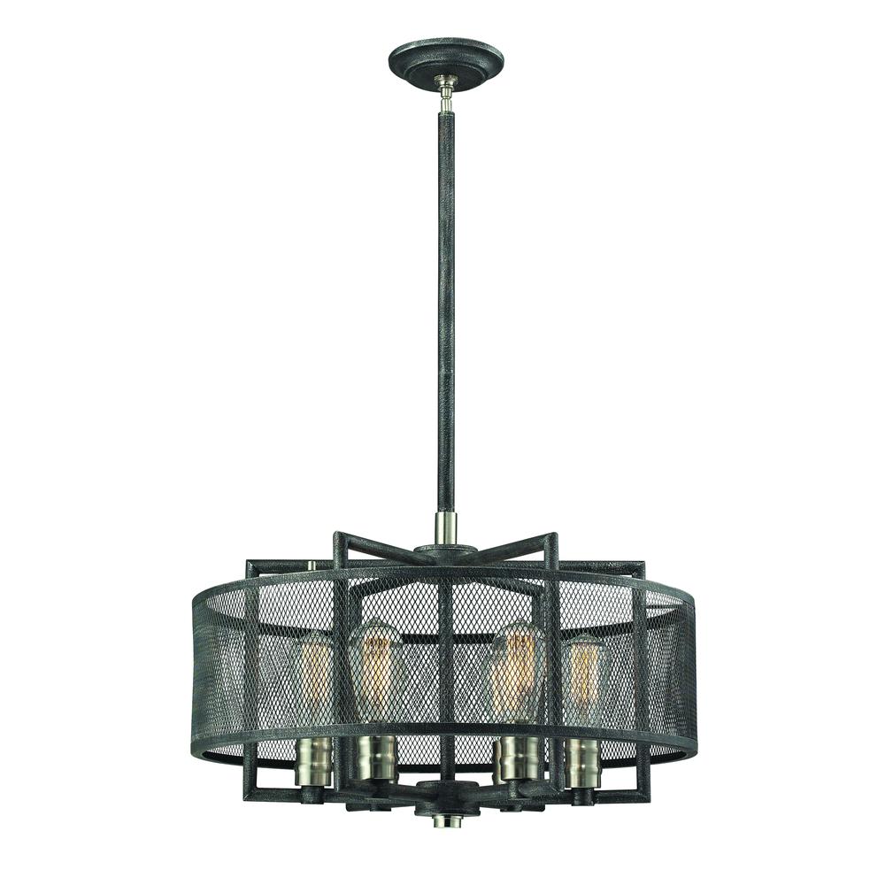Slatington 6 Light Chandelier In Silvered Graphite And Brushed Nickel. The main picture.