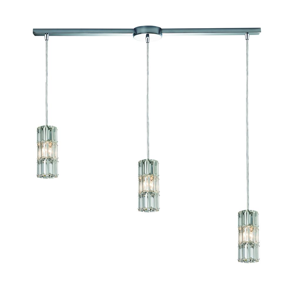 Cynthia 3 Light Pendant In Polished Chrome And Clear K9 Crystal, 31486 3L. The main picture.
