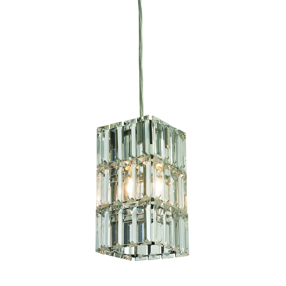 Cynthia 1 Light Pendant In Polished Chrome And Clear K9 Crystal, 31488 1. Picture 1