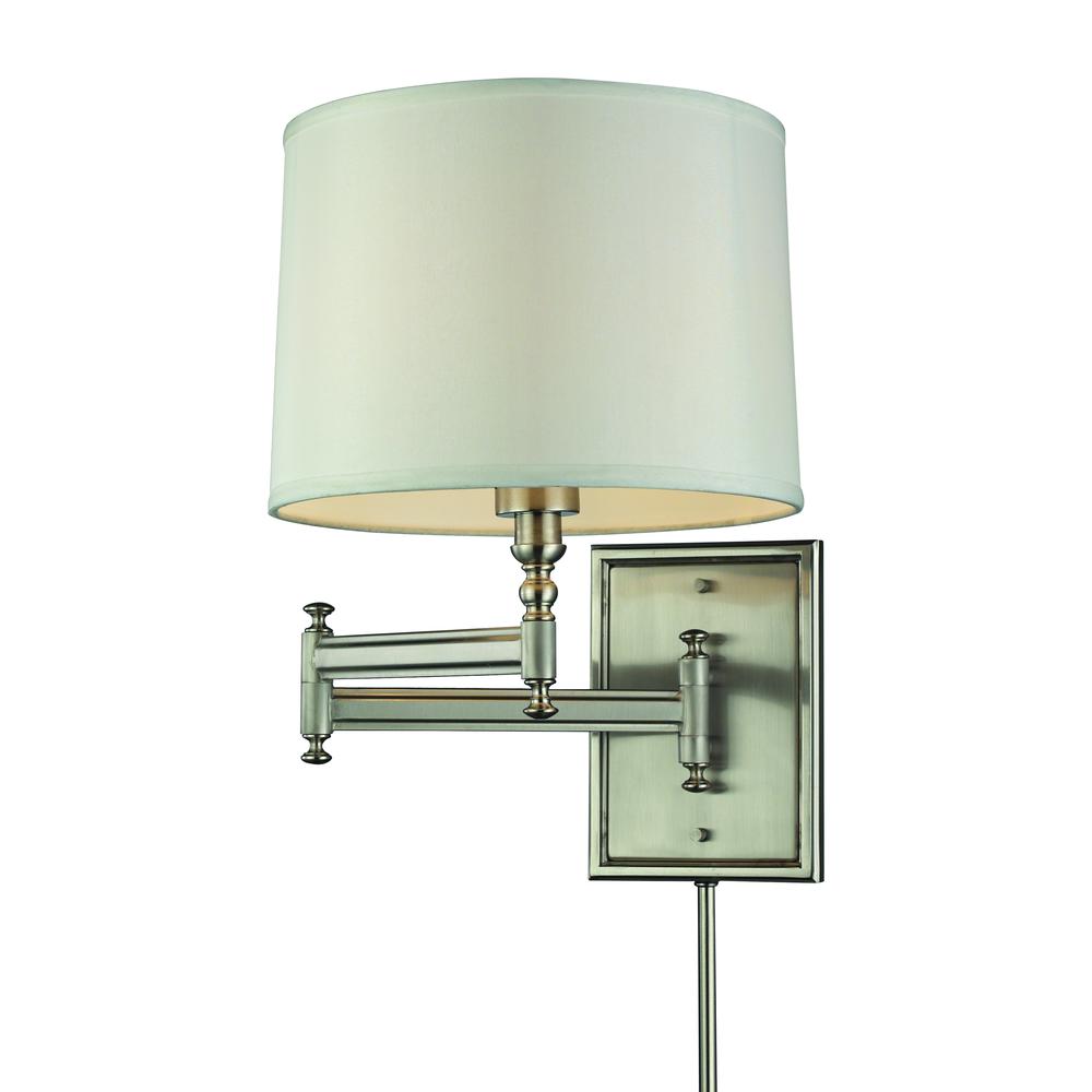 Swingarms 1 Light Swingarm Sconce In Brushed Nickel. Picture 1