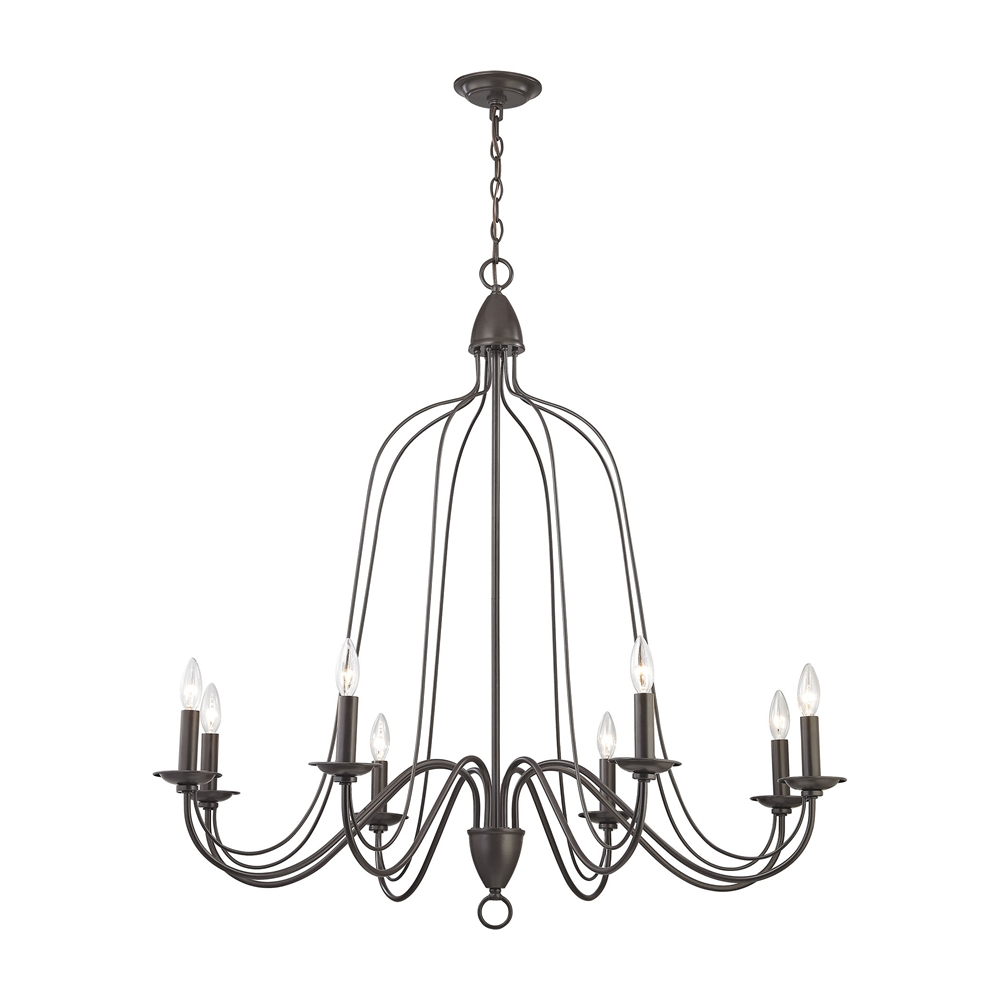 Monroe 8 Light Chandelier In Oil Rubbed Bronze. The main picture.