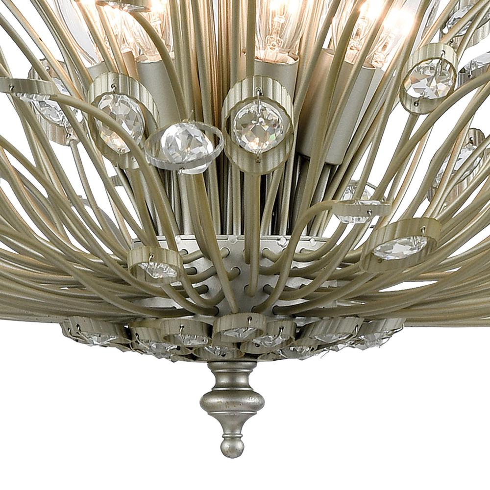 Mullica 36'' Wide 8-Light Chandelier - Aged Silver. Picture 3
