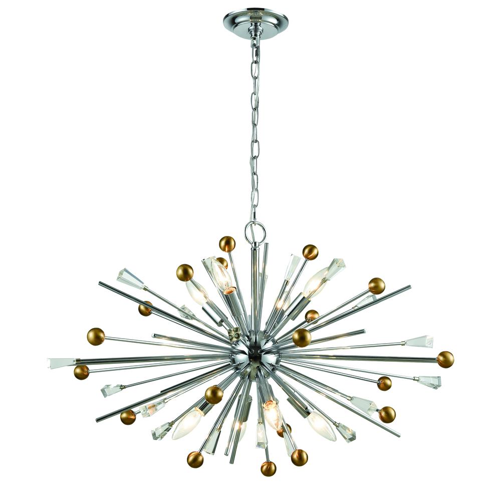 Williston 32'' Wide 8-Light Chandelier - Polished Chrome. Picture 1