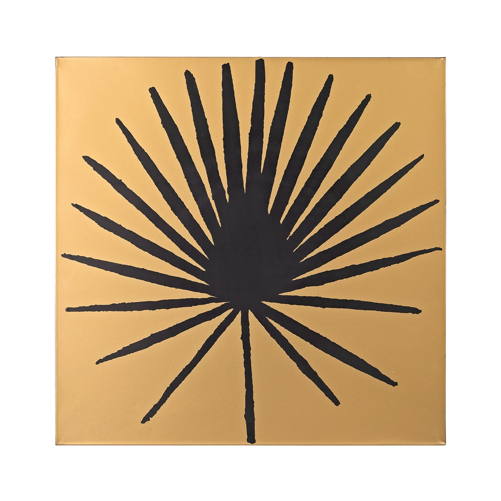Palm Frond on Metallic Gold Wood. The main picture.