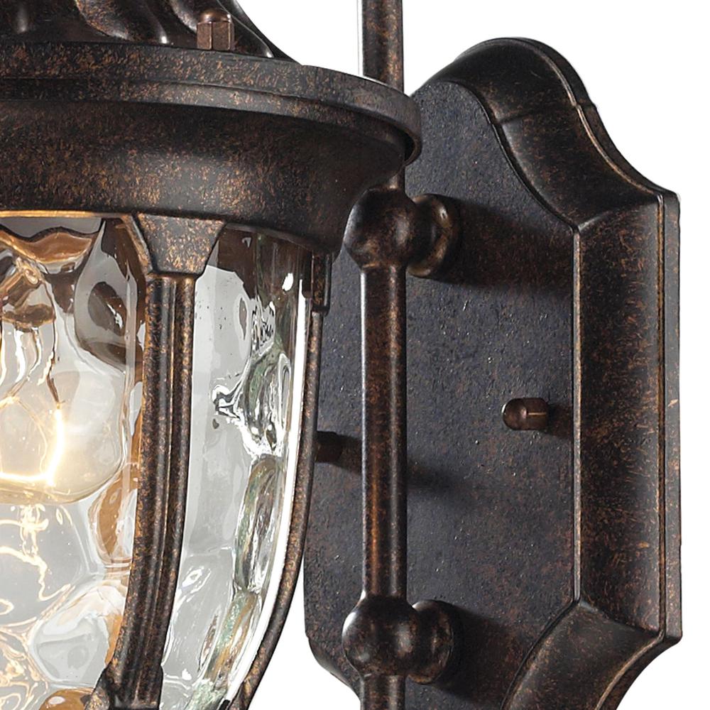 Glendale 1 Light Outdoor Wall Sconce In Regal Bronze. Picture 4