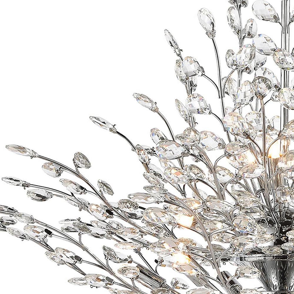 Crystique 38'' Wide 12-Light Chandelier - Polished Chrome. Picture 3