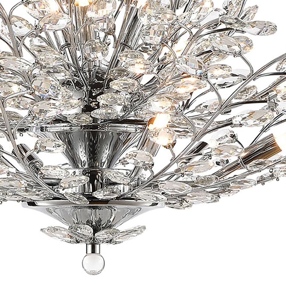 Crystique 38'' Wide 12-Light Chandelier - Polished Chrome. Picture 4