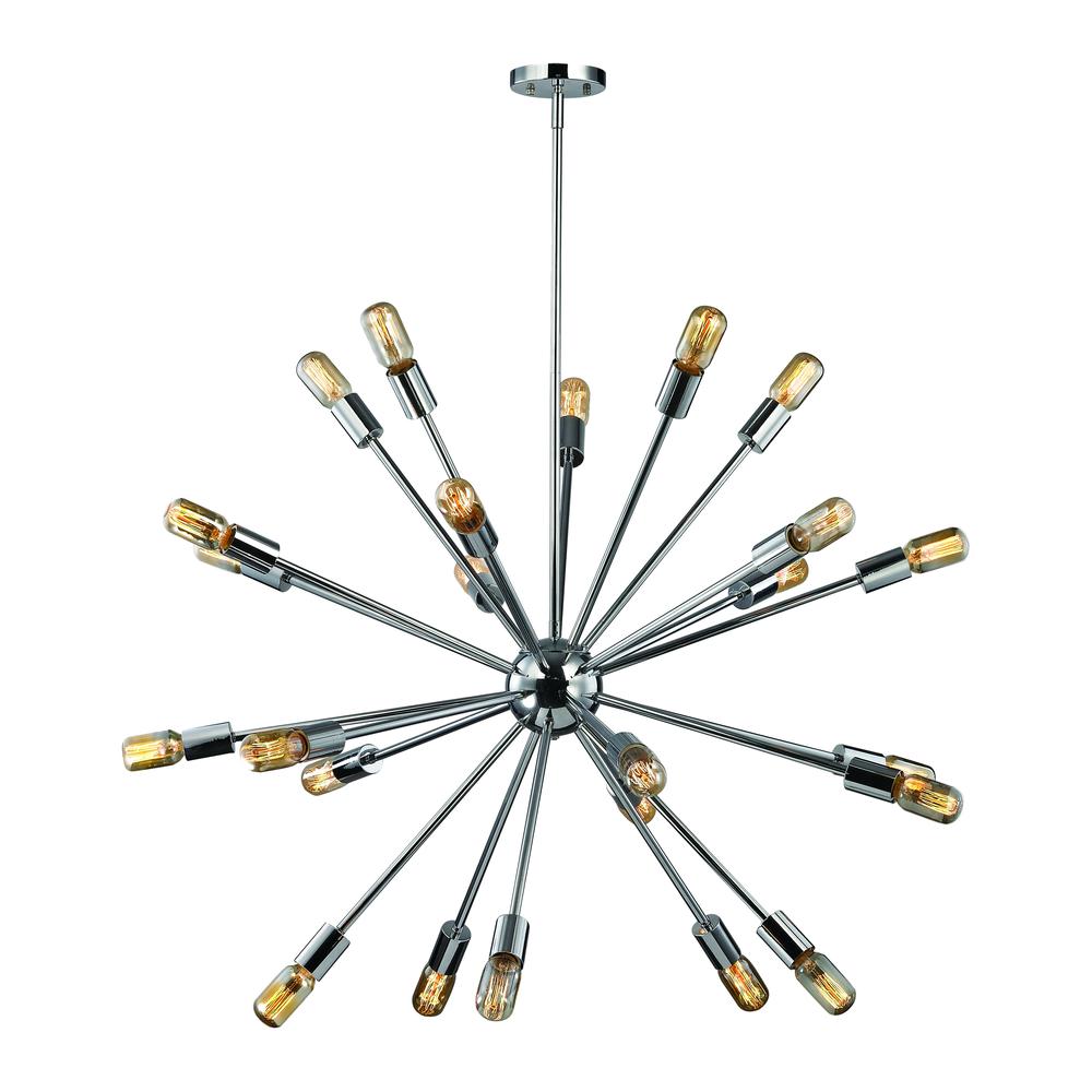 Delphine 24 Light Chandelier In Polished Chrome. Picture 1
