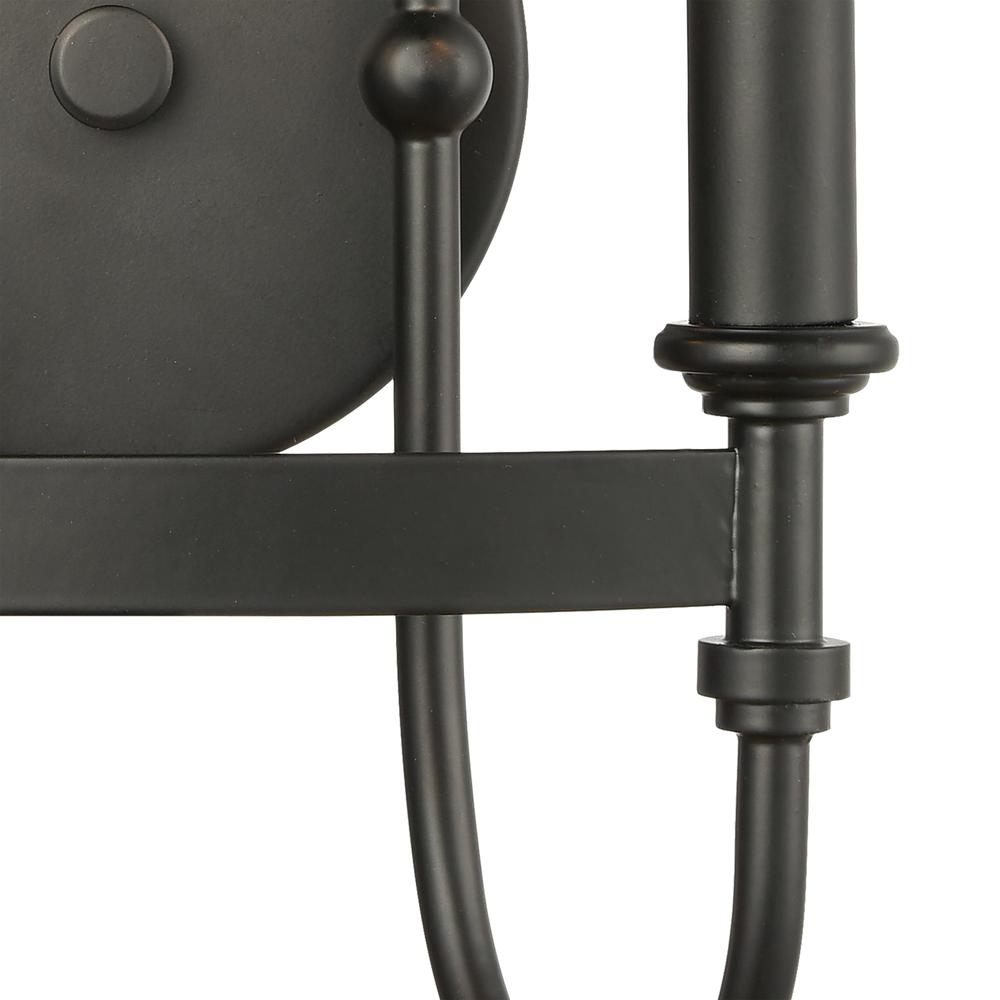 Wickshire 2-Light Sconce in Matte Black. Picture 3