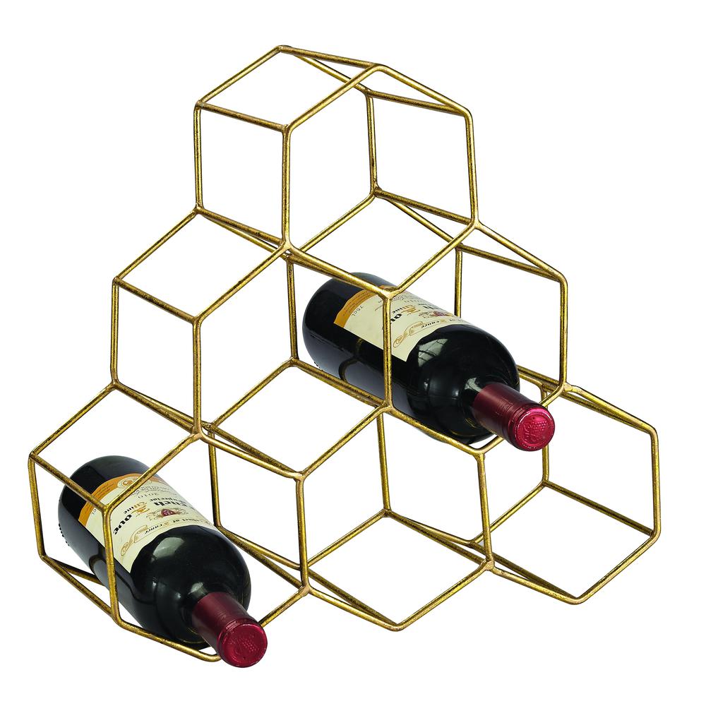Angular Study Hexagonal Wine Rack. Picture 1