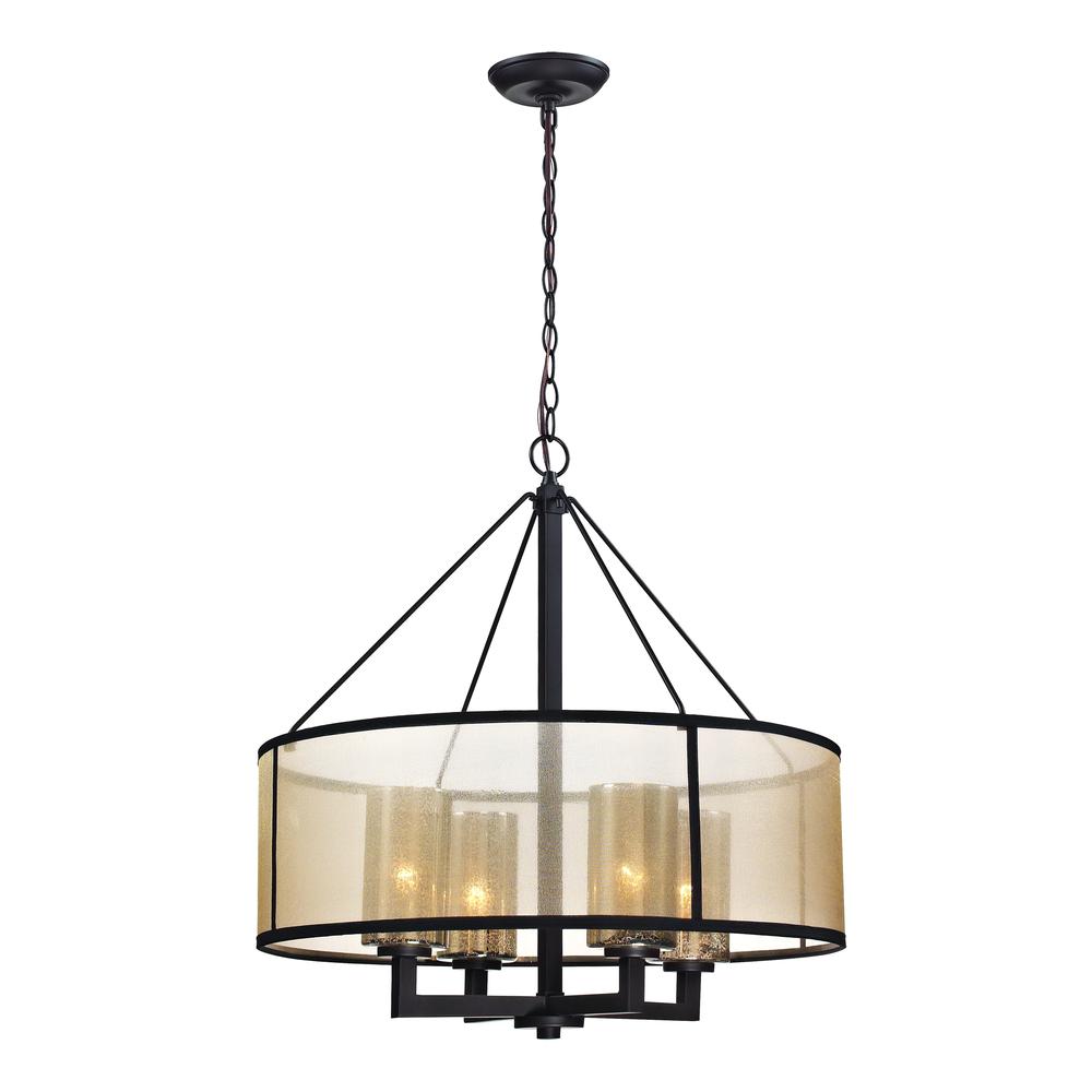 Diffusion 4 Light Chandelier In Oil Rubbed Bronze. The main picture.