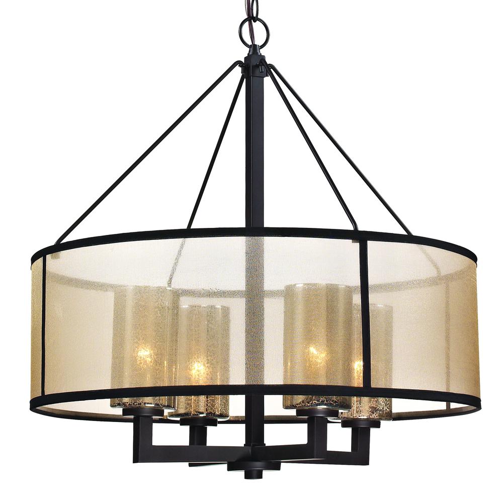 Diffusion 4 Light Chandelier In Oil Rubbed Bronze. Picture 6