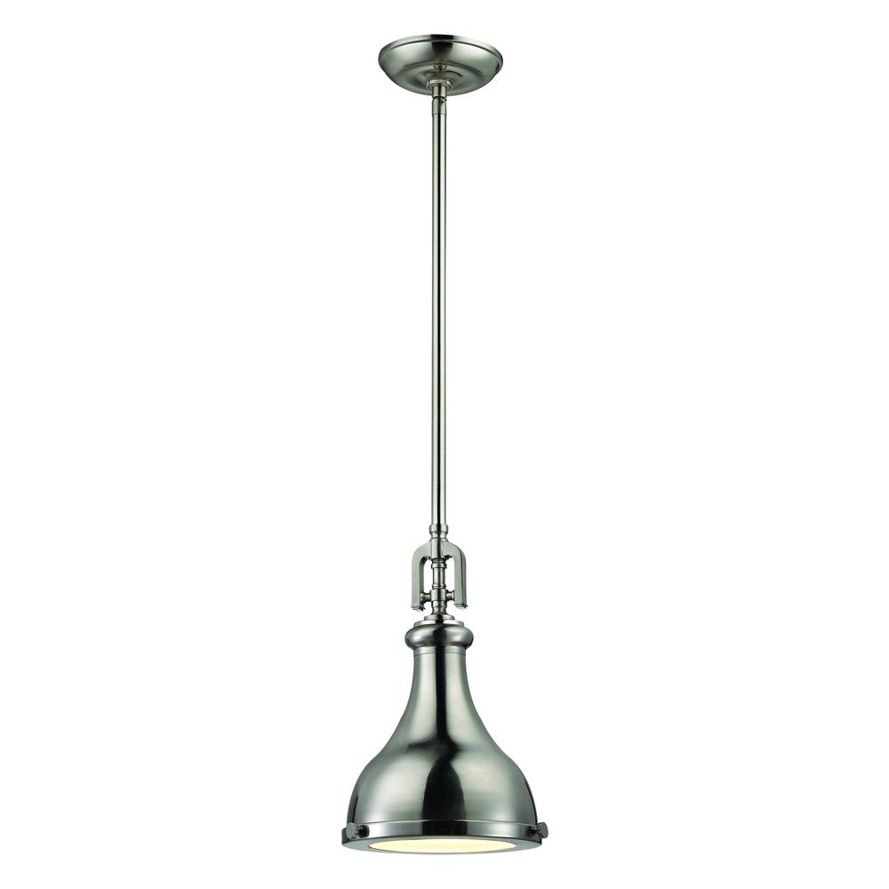 Rutherford 1 Light Pendant In Brushed Nickel, 57050 1. Picture 1