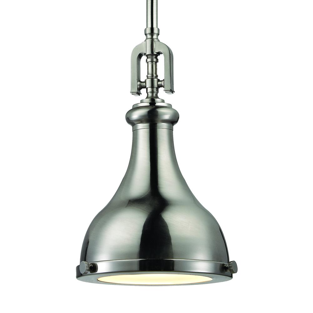 Rutherford 1 Light Pendant In Brushed Nickel, 57050 1. Picture 6