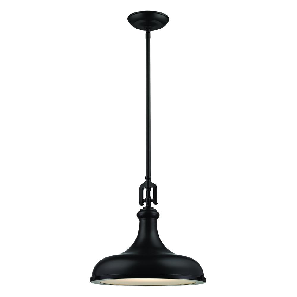 Rutherford 1 Light Pendant In Oil Rubbed Bronze, 57061 1. Picture 1