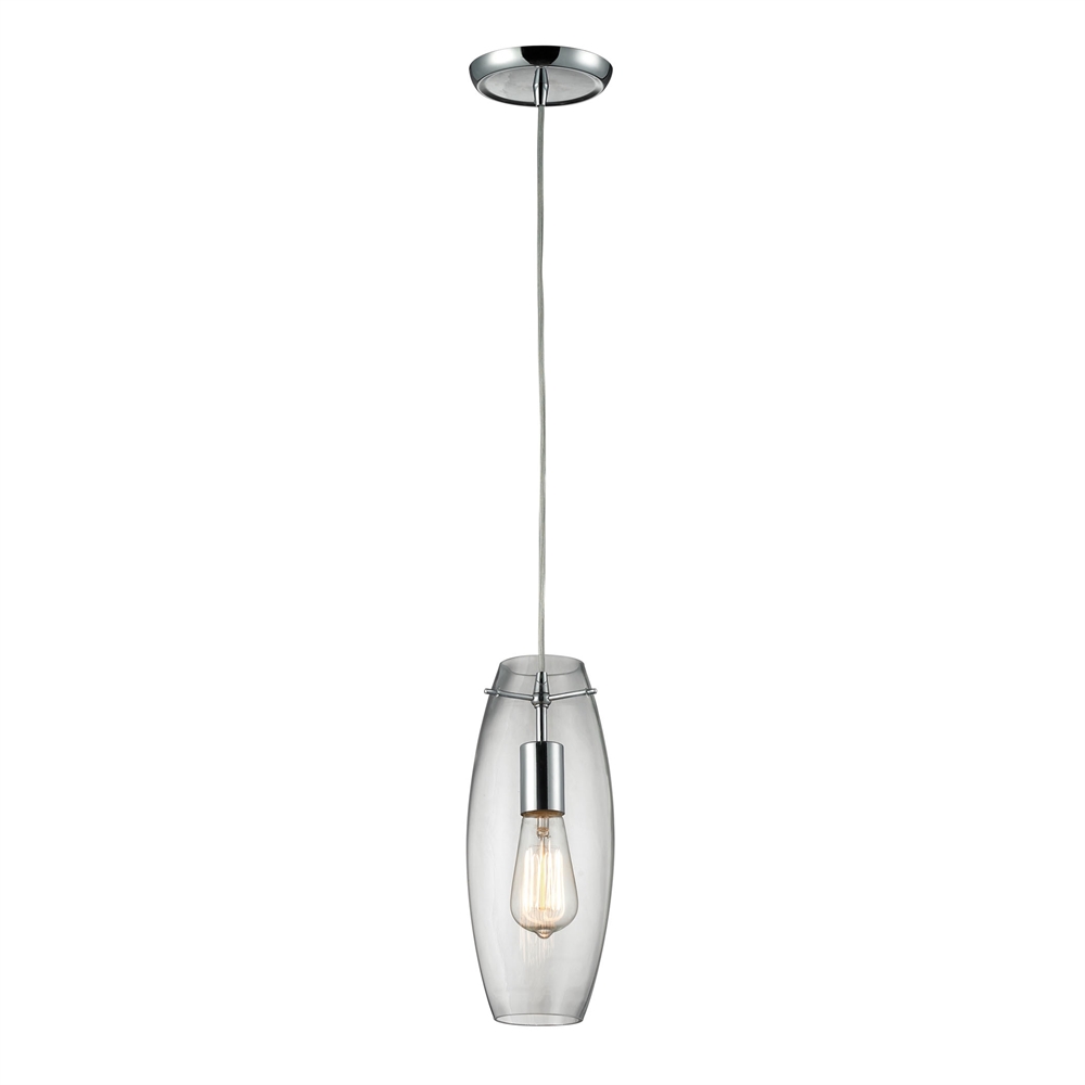 Menlow Park 1 Light Pendant In Polished Chrome, 60054-1. The main picture.