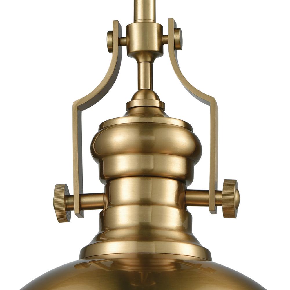 Chadwick 1 Light Pendant In Satin Brass With Frosted Glass Diffuser, 66594-1. Picture 2