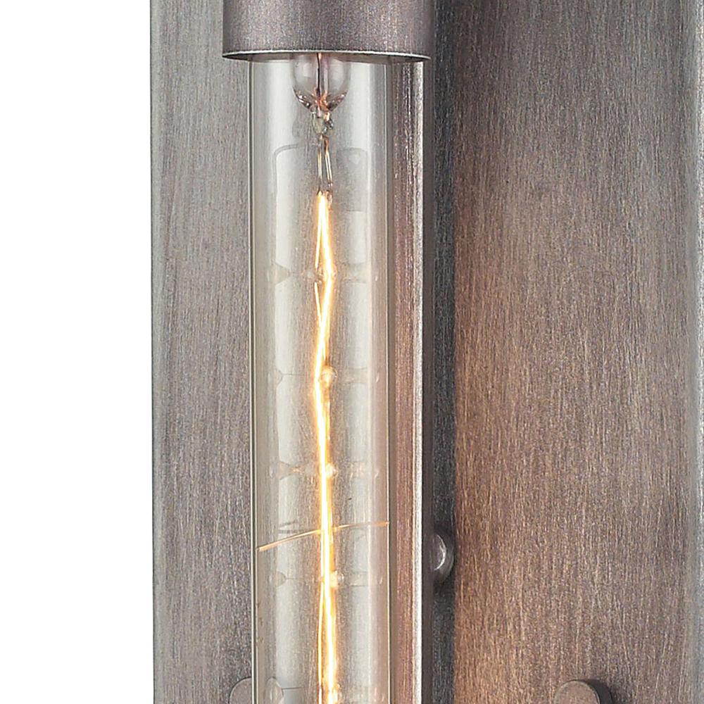 Laboratory 1 Light Wall Sconce In Weathered Zinc, 66890 1. Picture 2