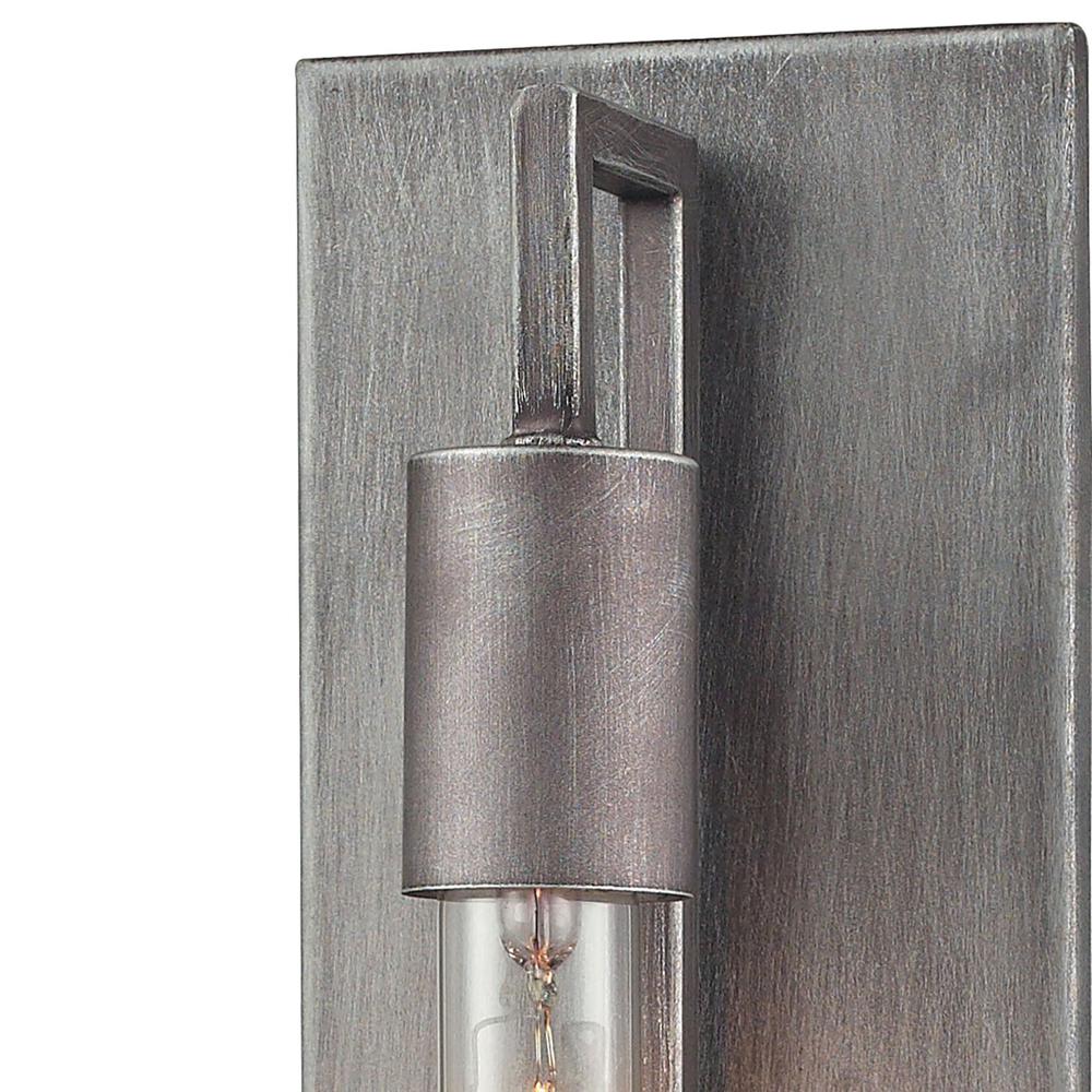 Laboratory 1 Light Wall Sconce In Weathered Zinc, 66890 1. Picture 3