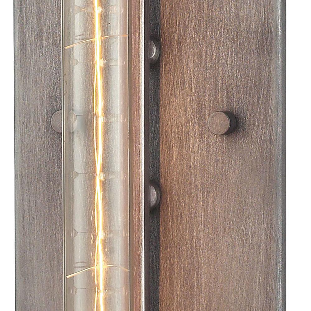 Laboratory 1 Light Wall Sconce In Weathered Zinc, 66890 1. Picture 4