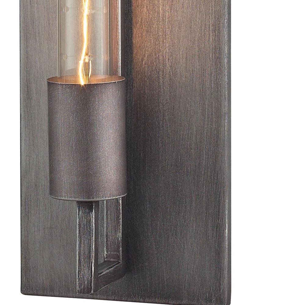 Laboratory 1 Light Wall Sconce In Weathered Zinc, 66890 1. Picture 5