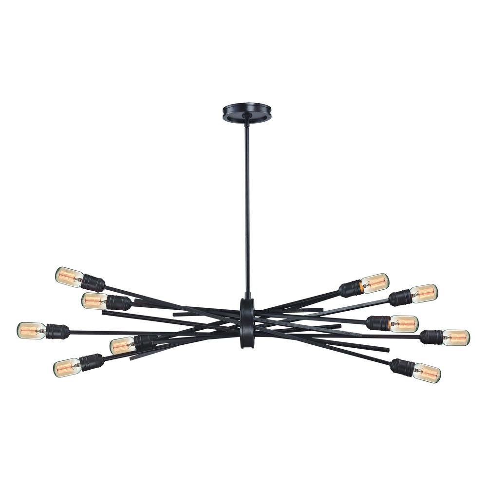 Xenia 10 Light Chandelier In Oil Rubbed Bronze. The main picture.