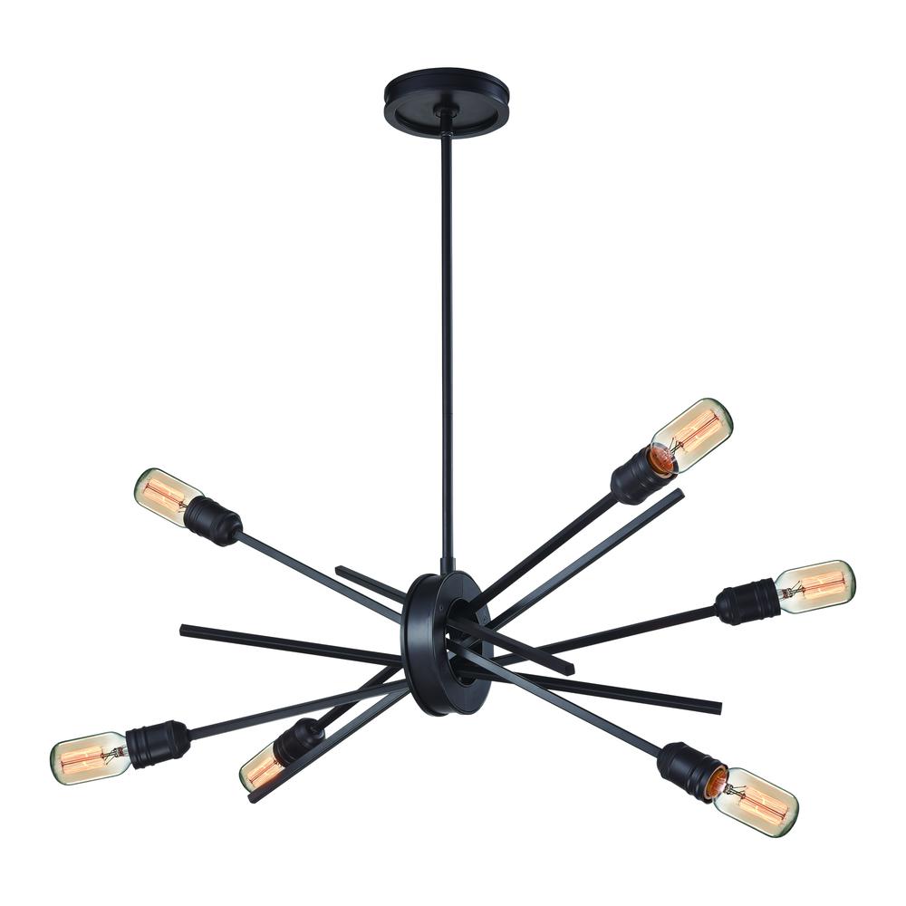 Xenia 6 Light Chandelier In Oil Rubbed Bronze. The main picture.
