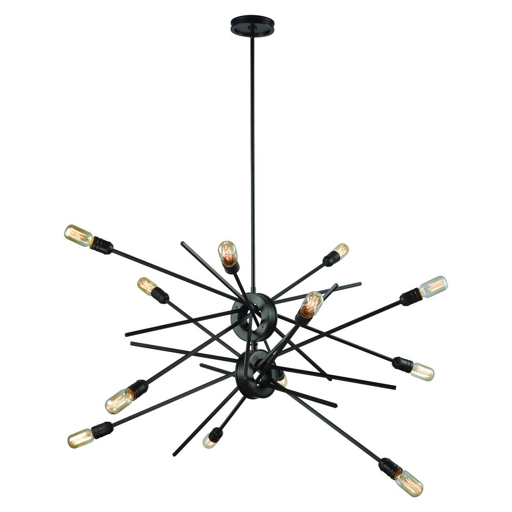 Xenia 12 Light Chandelier In Oil Rubbed Bronze. Picture 1