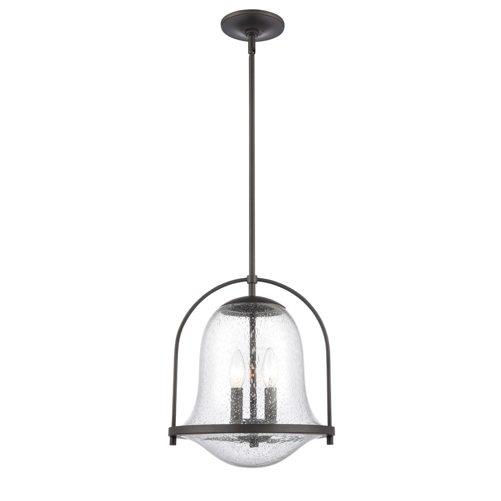 Connection 12'' Wide 2-Light Pendant - Oil Rubbed Bronze. Picture 1