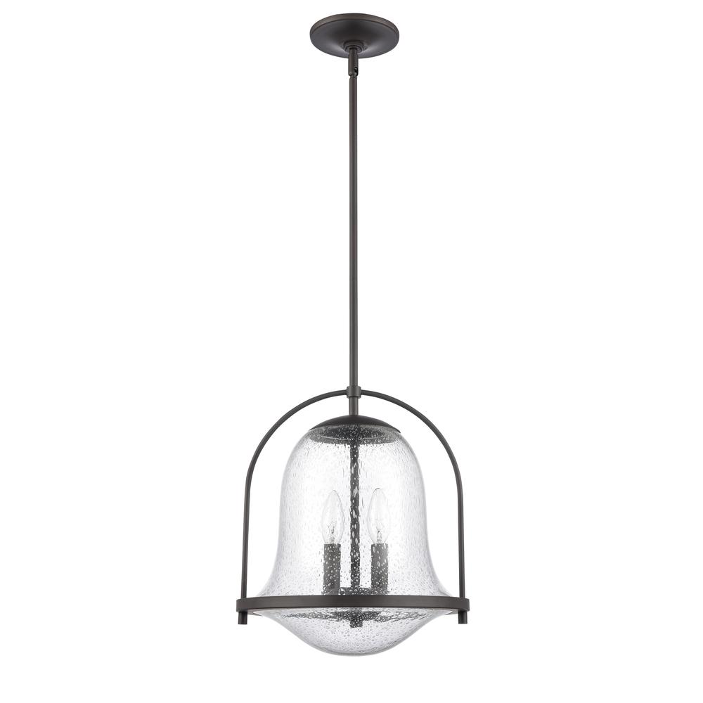 Connection 12'' Wide 2-Light Pendant - Oil Rubbed Bronze. Picture 2