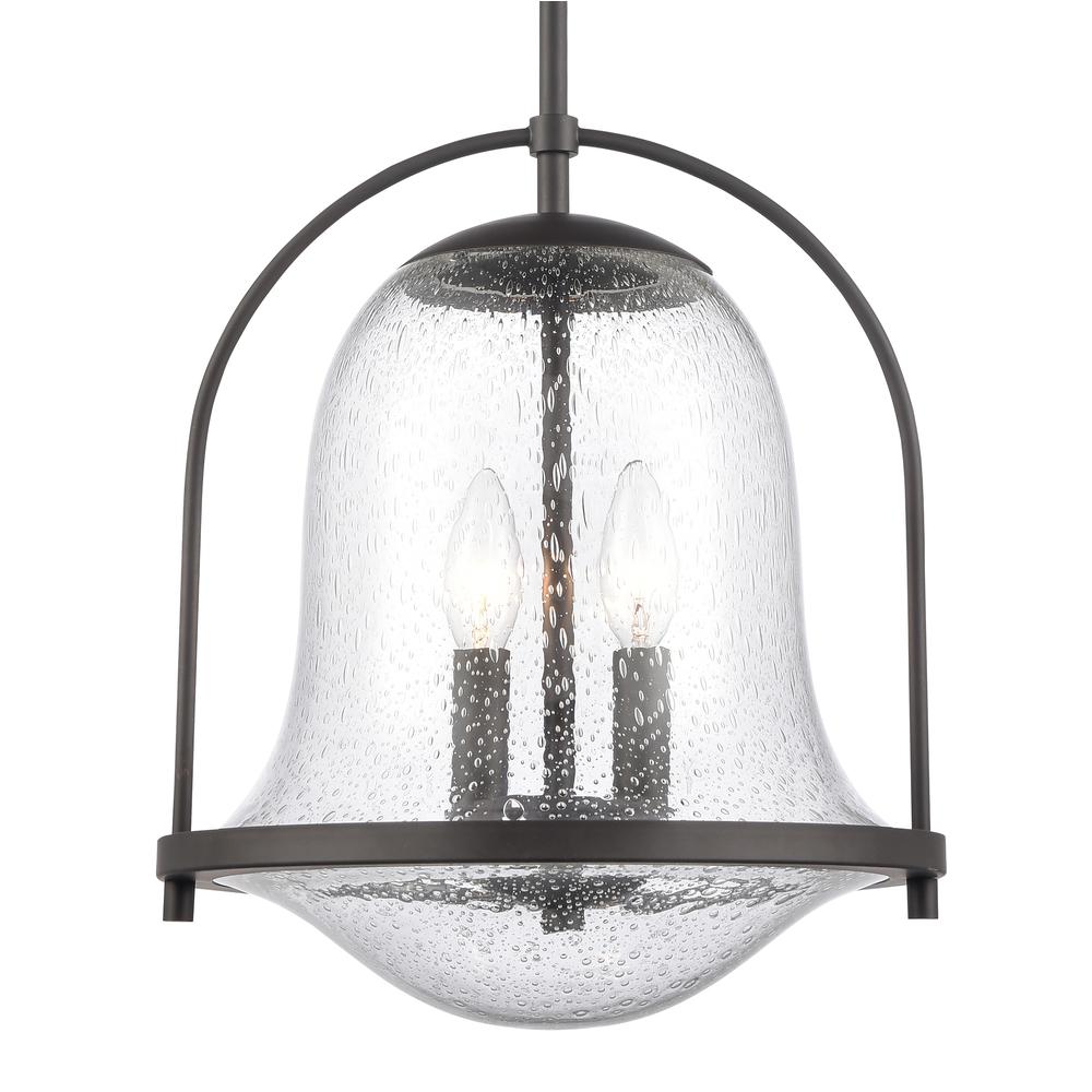 Connection 12'' Wide 2-Light Pendant - Oil Rubbed Bronze. Picture 4