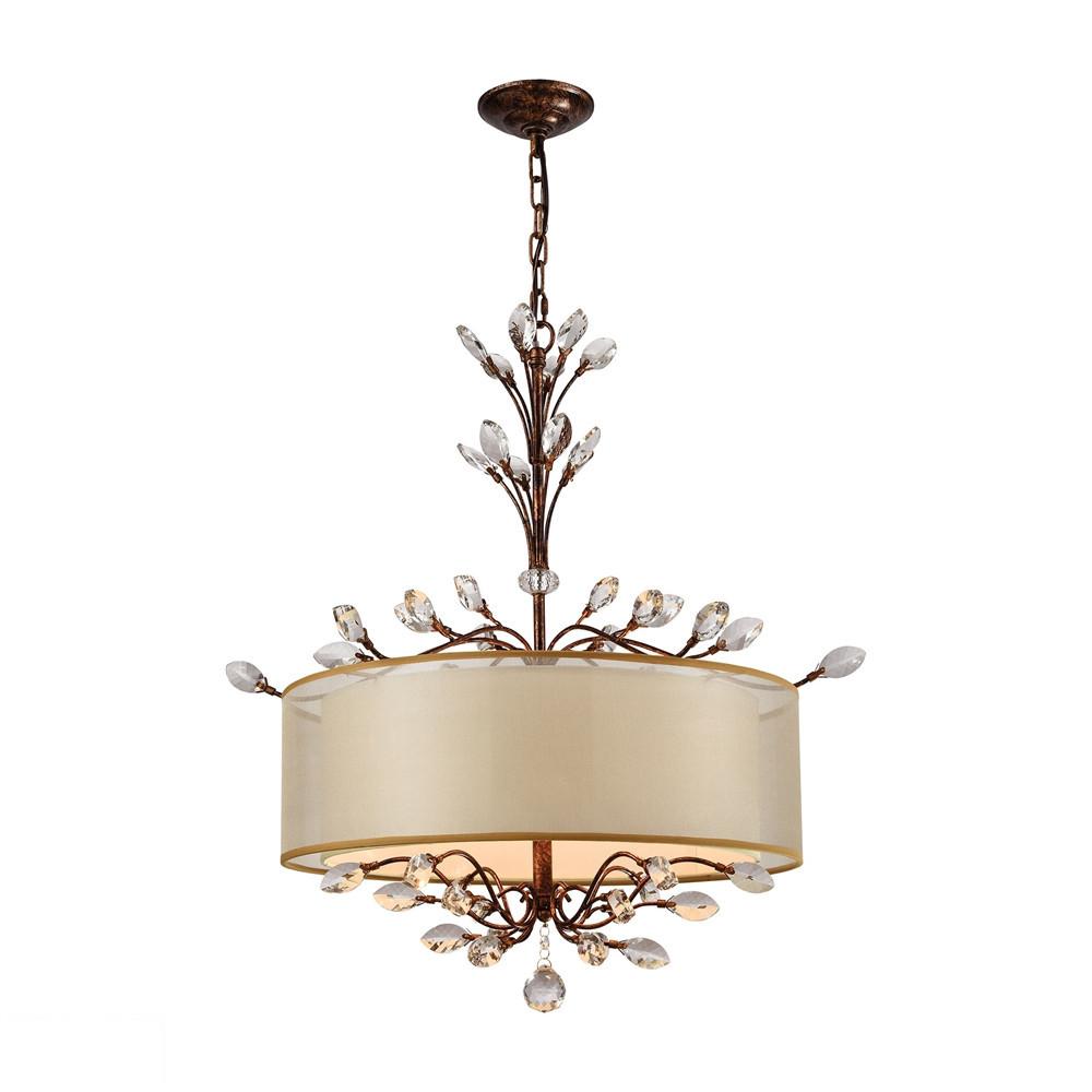 Asbury 4 Light LED Chandelier In Spanish Bronze. The main picture.