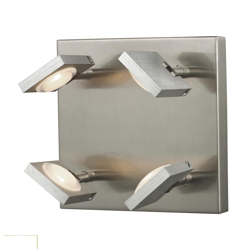Reilly 4 Light Wall Sconce In Brushed Nickel And Brushed Aluminum. Picture 1