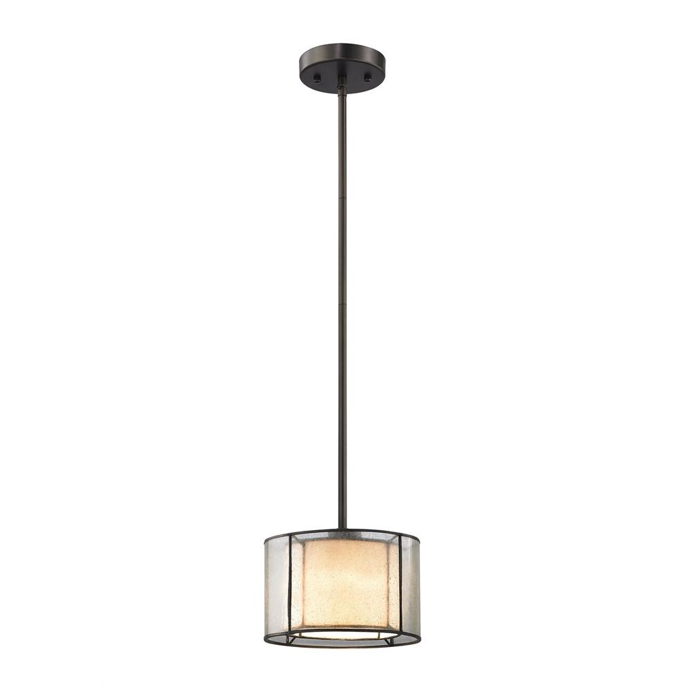 Mirage 1 Light LED Pendant In Tiffany Bronze. The main picture.