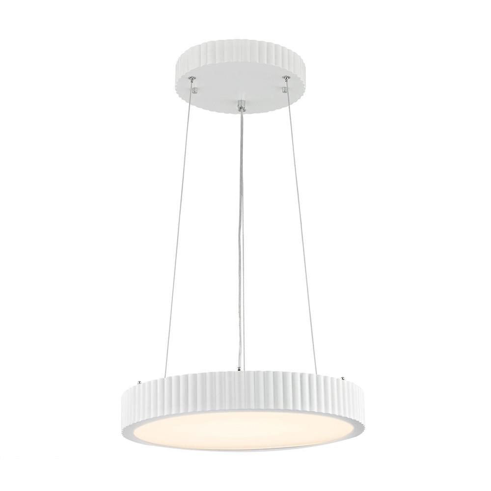 Digby 24 Watt LED Pendant In Matte White. Picture 1