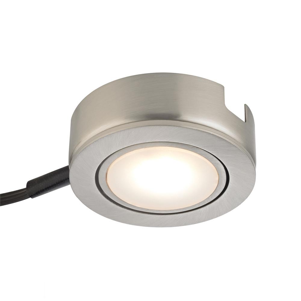 Tuxedo Swivel 1 Light LED Undercabinet Light In Satin Nickel With Power Cord And Plug. Picture 1
