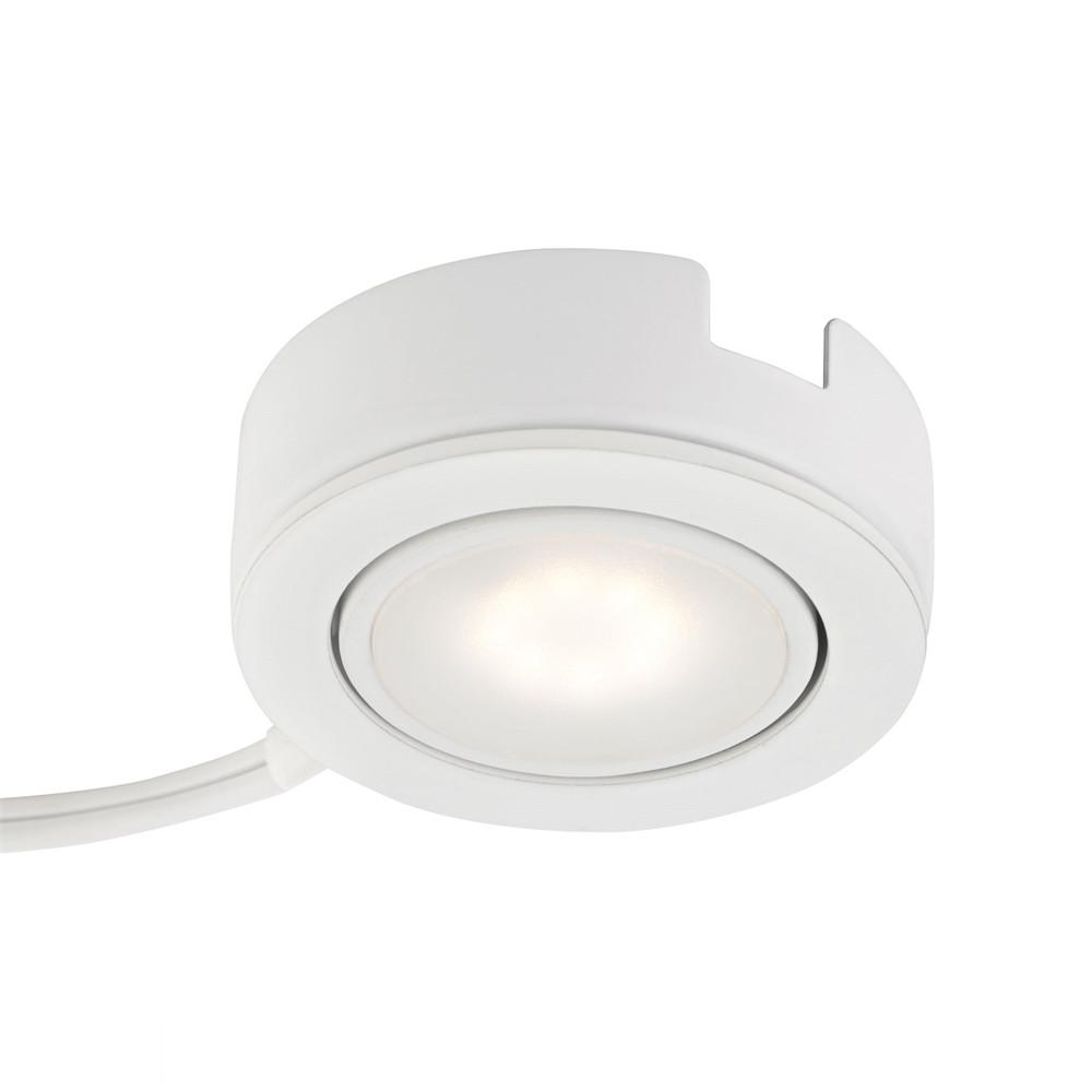 Tuxedo Swivel 1 Light LED Undercabinet Light In White With Power Cord And Plug. Picture 1